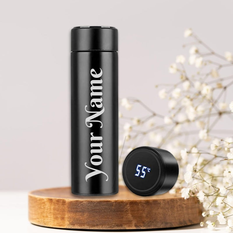 Black Temperature LED Bottle
