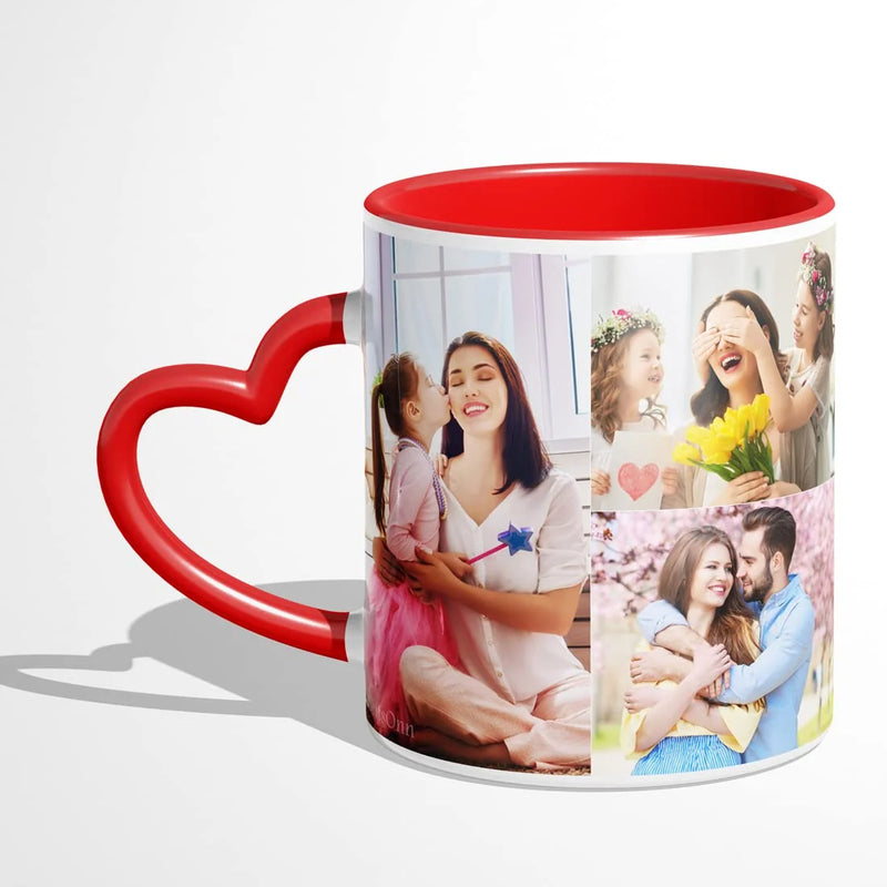 Heart-Handle Color Photo Mug