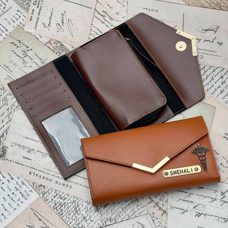 Personalised Ladies 3-Fold Wallet