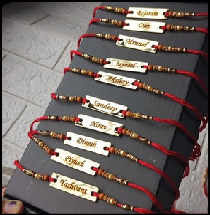 Name Metal Plate Dori Rakhi